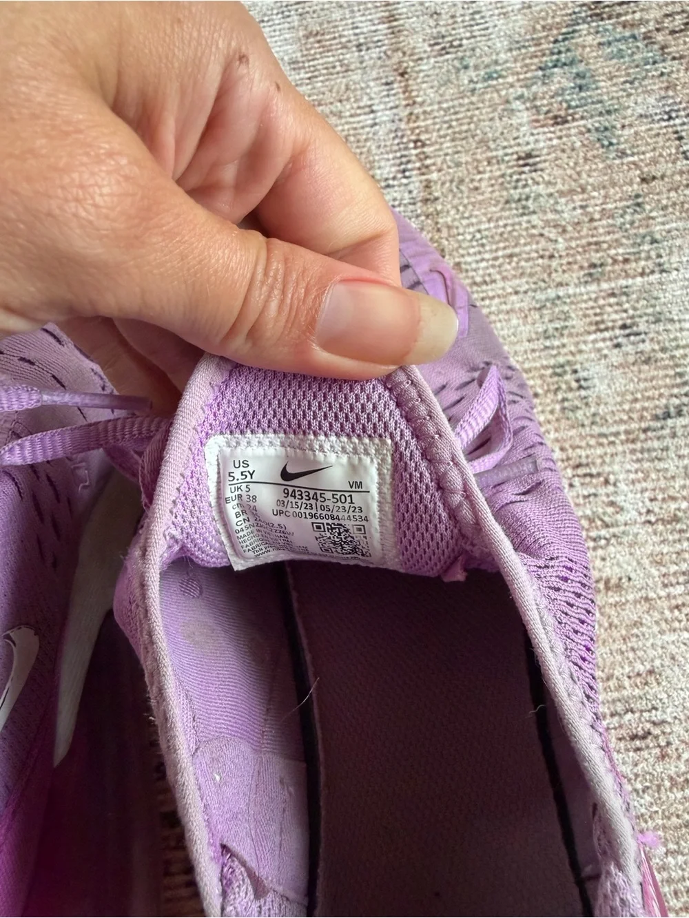 Nike Kids air max 270 Purple Lace-Up Sneakers